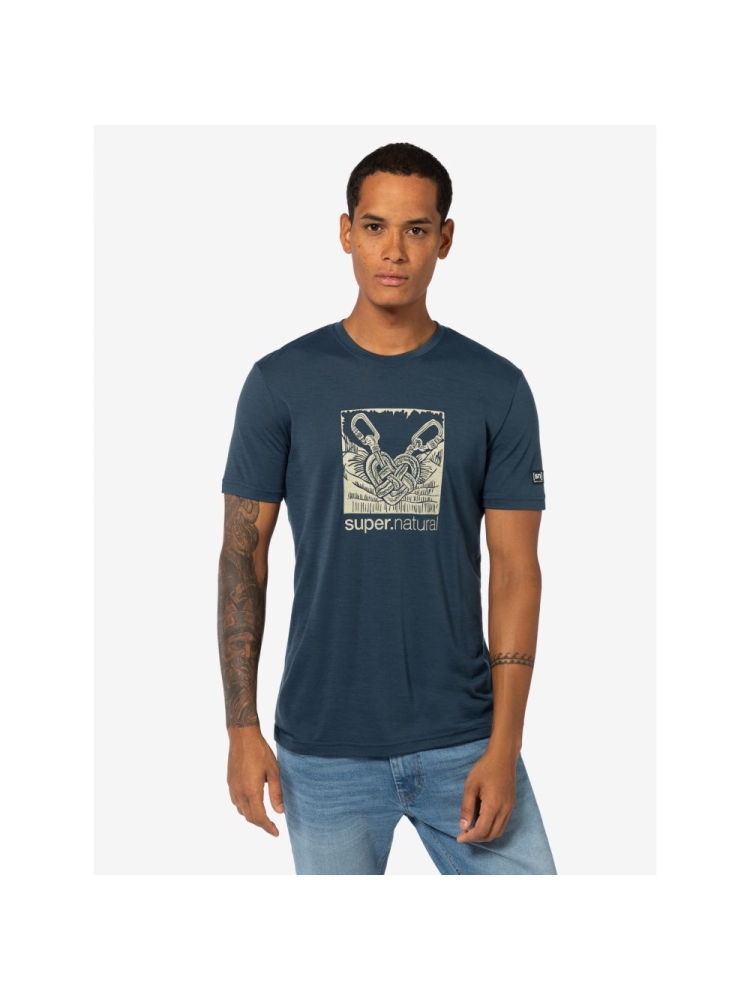 Super Natural Tied By Heart Tee Blueberry/Aloe SNMP01138-87A shirts en tops online bestellen bij Kathmandu Outdoor & Travel