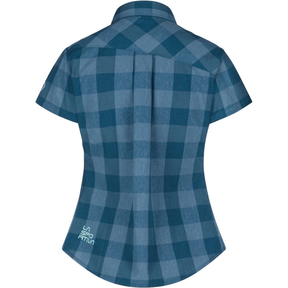 La Sportiva Nomad SS Shirt Women's Storm Blue/Iceberg G04-639636 shirts en tops online bestellen bij Kathmandu Outdoor & Travel