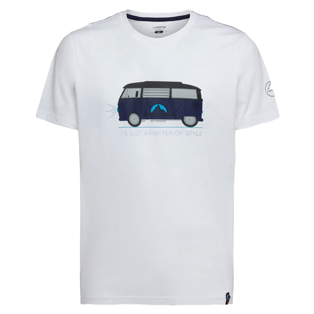 La Sportiva Van T-Shirt White/Deep Sea H47-000643 shirts en tops online bestellen bij Kathmandu Outdoor & Travel
