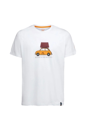 La Sportiva Cinquecento T-Shirt White/Sangria N55-000320 shirts en tops online bestellen bij Kathmandu Outdoor & Travel