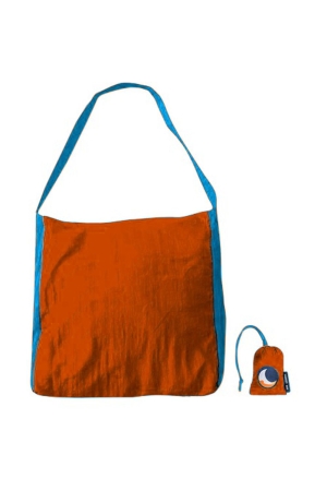 Ticket to the Moon  Eco Market Bag M Orange,Turquoise