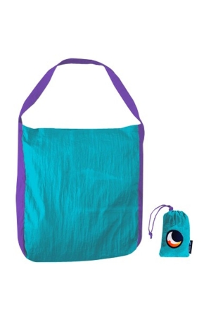 Ticket to the Moon  Eco Market Bag M Turquoise,Purple
