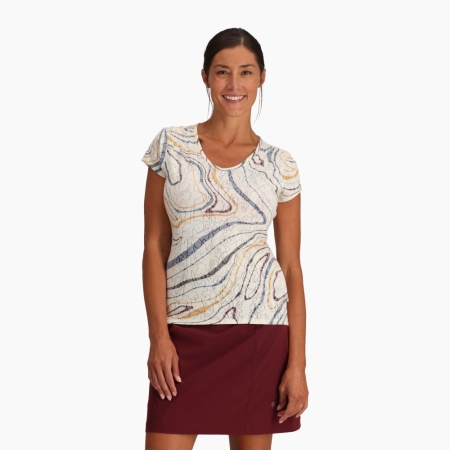 Royal Robbins  Featherweight Tee Women's Ivory Tidal Pt