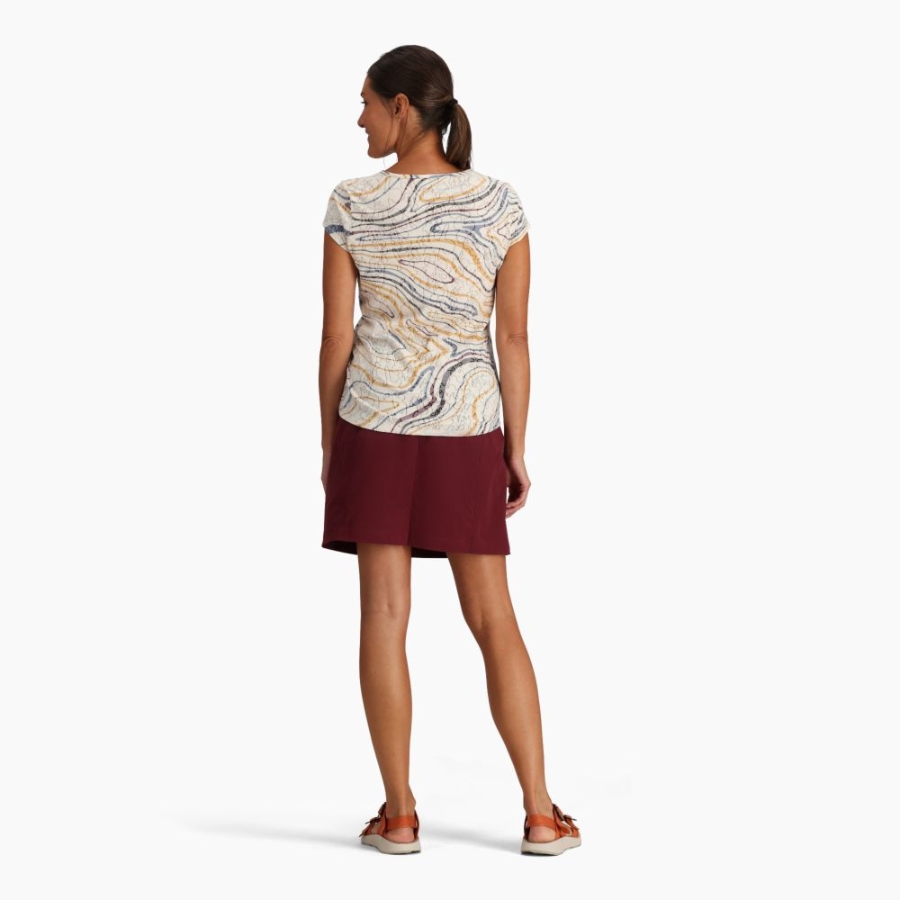 Royal Robbins Featherweight Tee Women's Ivory Tidal Pt Y611013-113 shirts en tops online bestellen bij Kathmandu Outdoor & Travel
