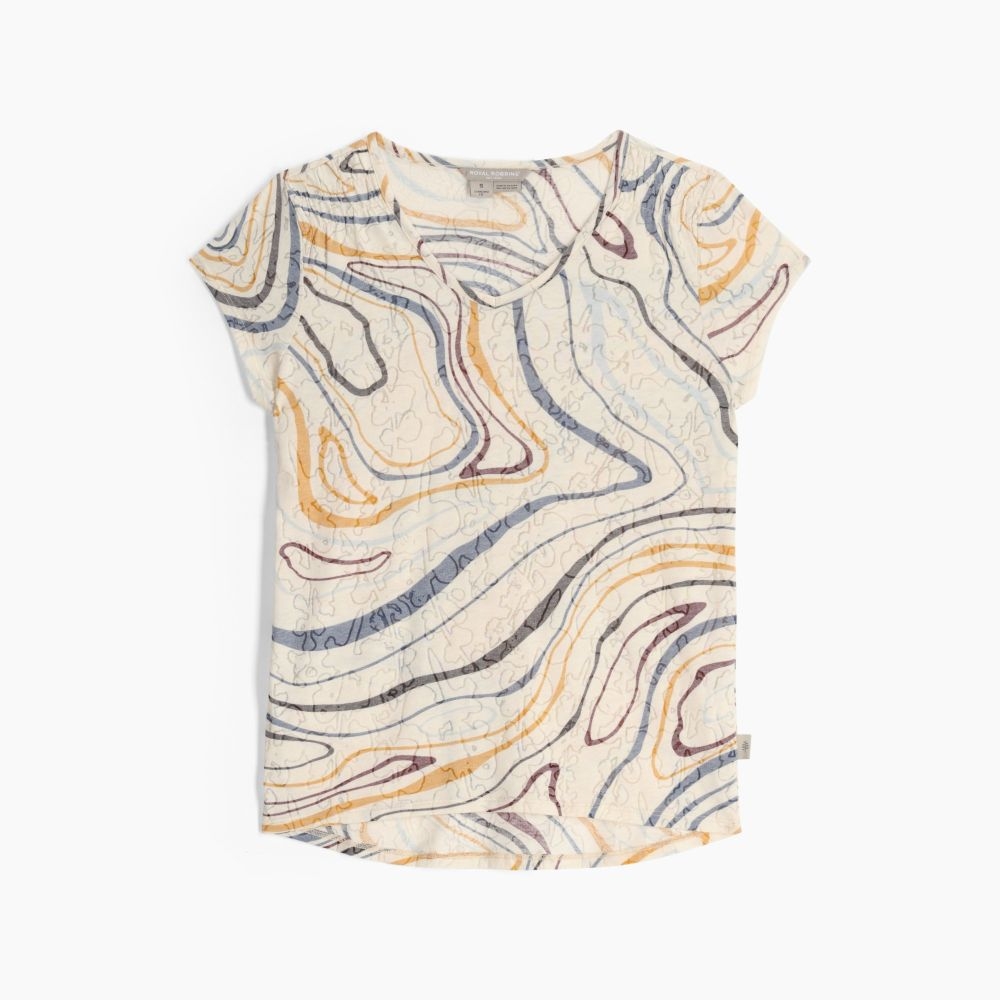 Royal Robbins Featherweight Tee Women's Ivory Tidal Pt Y611013-113 shirts en tops online bestellen bij Kathmandu Outdoor & Travel