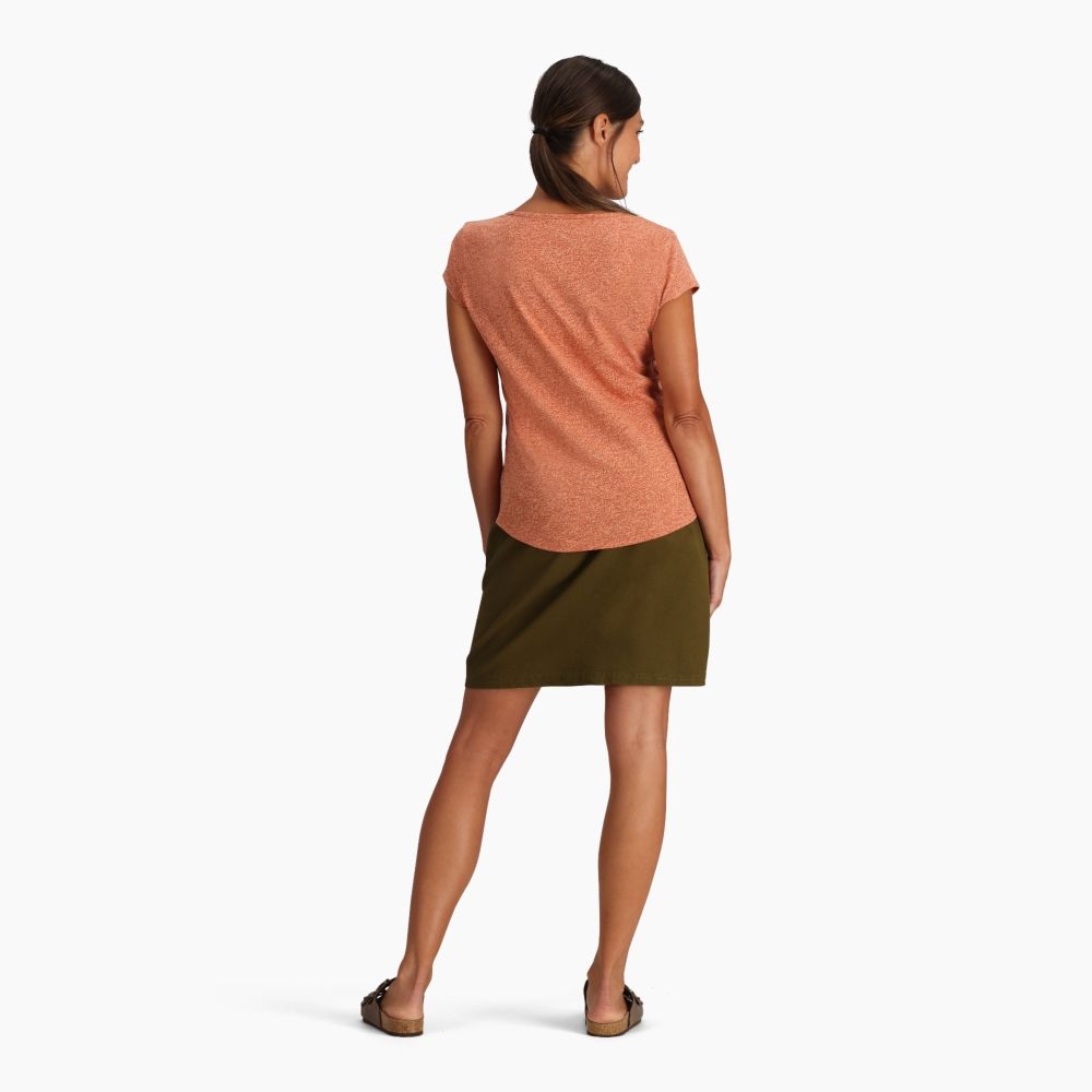 Royal Robbins Featherweight Slub Tee Women's Baked Clay Nisene Y611013S-221 shirts en tops online bestellen bij Kathmandu Outdoor & Travel