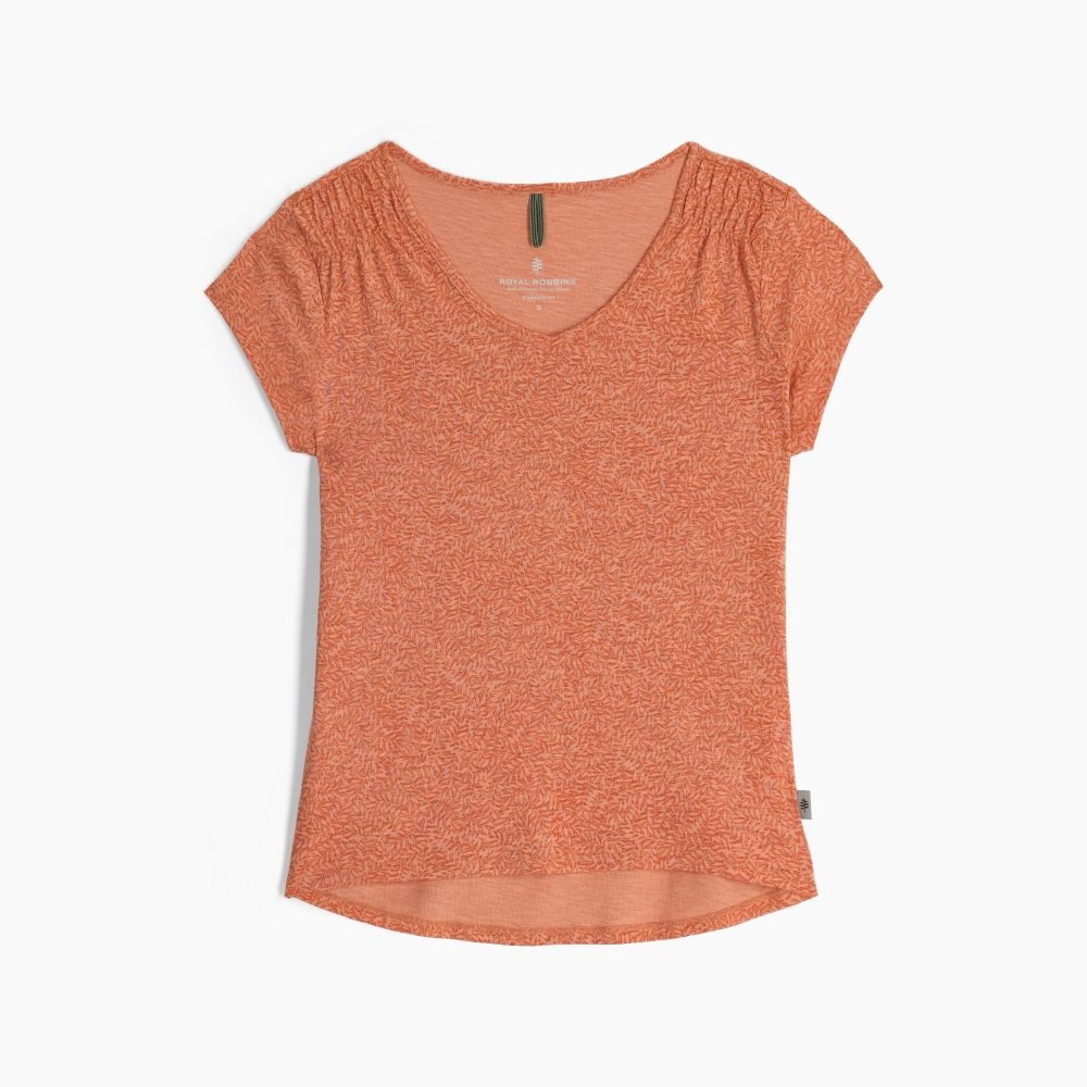 Royal Robbins Featherweight Slub Tee Women's Baked Clay Nisene Y611013S-221 shirts en tops online bestellen bij Kathmandu Outdoor & Travel