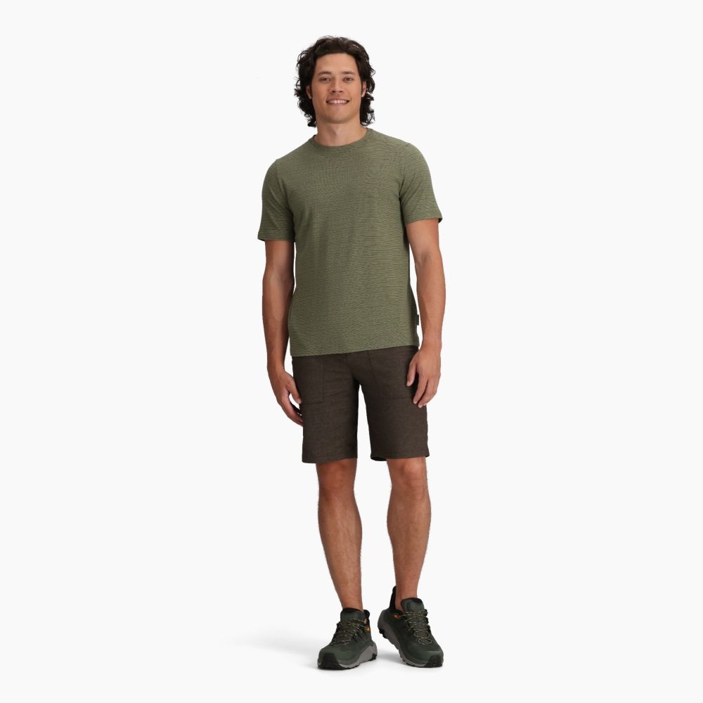 Royal Robbins Vacationer Crew Short Sleeve  Fiddlehead Str Y711029-923 shirts en tops online bestellen bij Kathmandu Outdoor & Travel