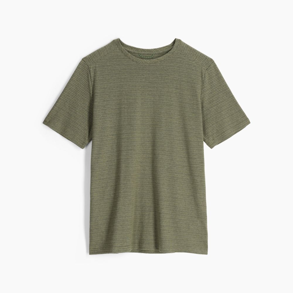 Royal Robbins Vacationer Crew Short Sleeve  Fiddlehead Str Y711029-923 shirts en tops online bestellen bij Kathmandu Outdoor & Travel