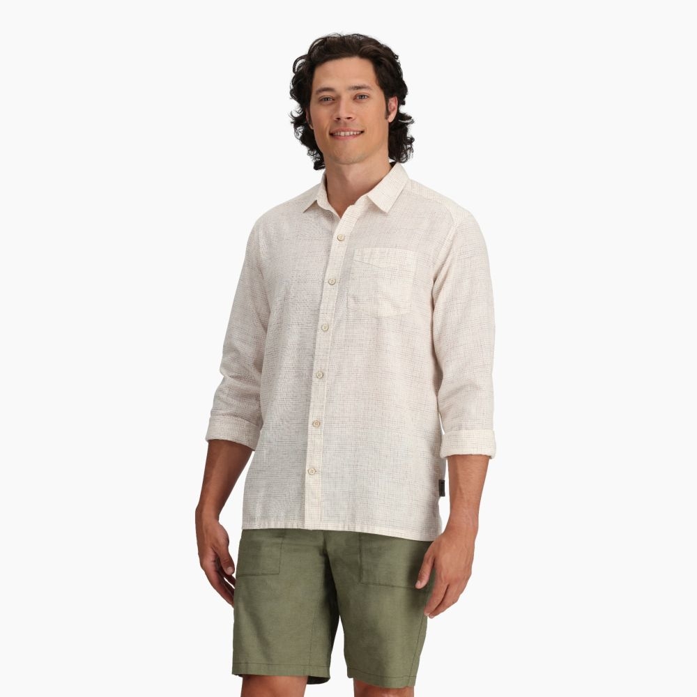 Royal Robbins Hempline Spaced L/S Blended Undyed Y722035-105 shirts en tops online bestellen bij Kathmandu Outdoor & Travel