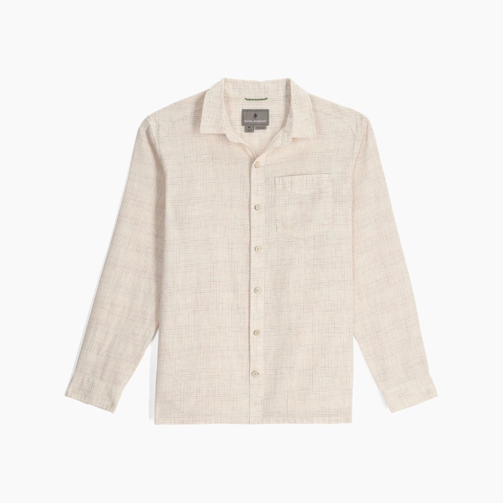 Royal Robbins Hempline Spaced L/S Blended Undyed Y722035-105 shirts en tops online bestellen bij Kathmandu Outdoor & Travel