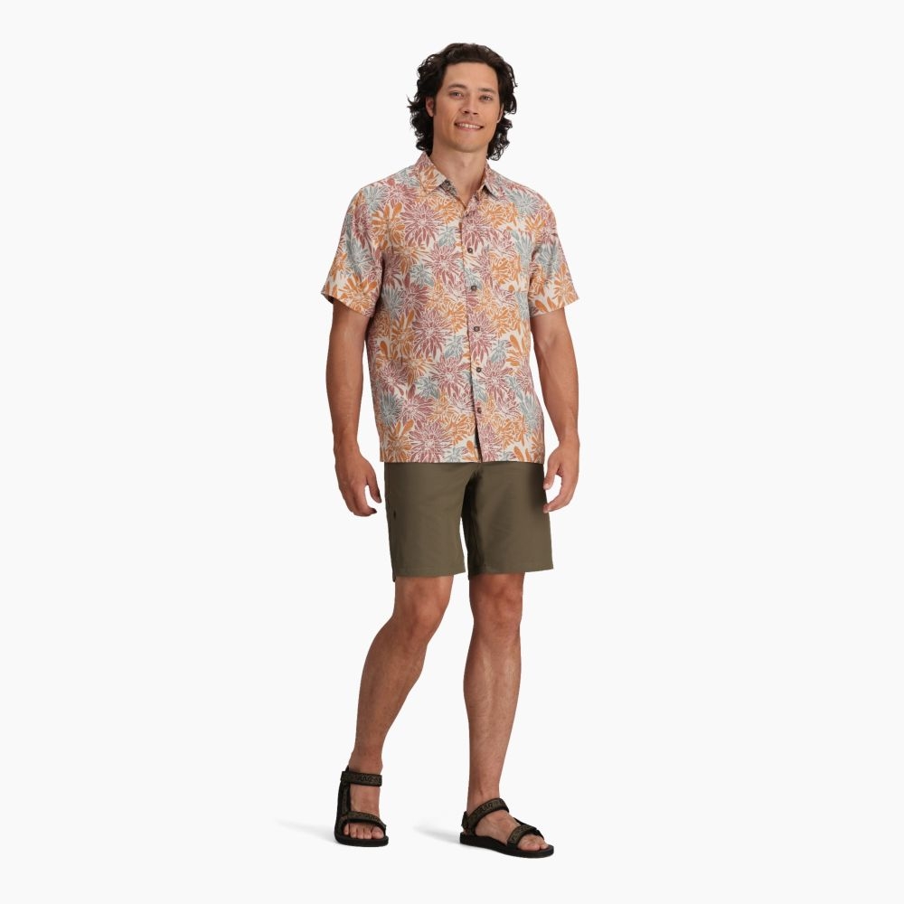 Royal Robbins Comino Leaf Short Sleeve  Baked Clay Bonsall Y721013-940 shirts en tops online bestellen bij Kathmandu Outdoor & Travel