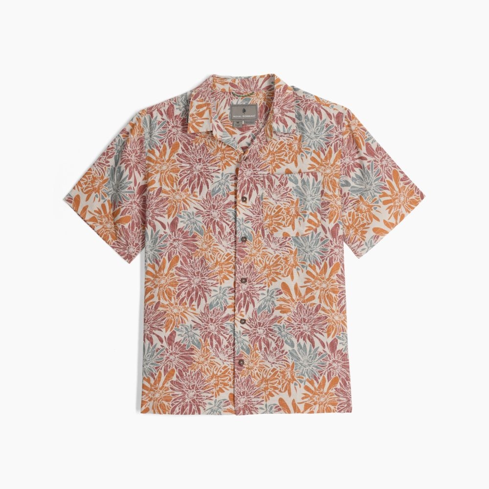 Royal Robbins Comino Leaf Short Sleeve  Baked Clay Bonsall Y721013-940 shirts en tops online bestellen bij Kathmandu Outdoor & Travel