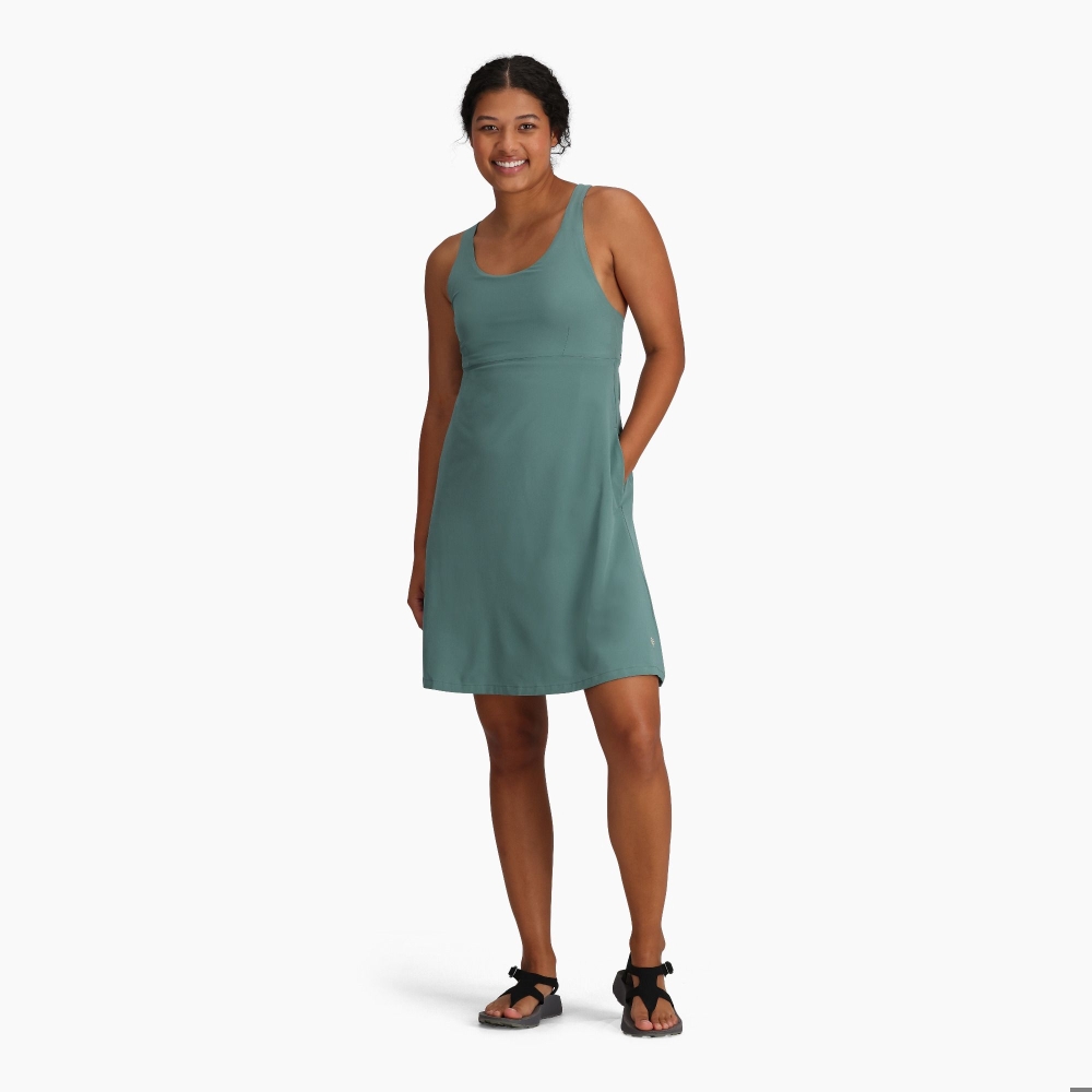 Royal Robbins Spotless Evolution Tank Dress Women's Sea Pine Y326012-349 jurken en rokken online bestellen bij Kathmandu Outdoor & Travel