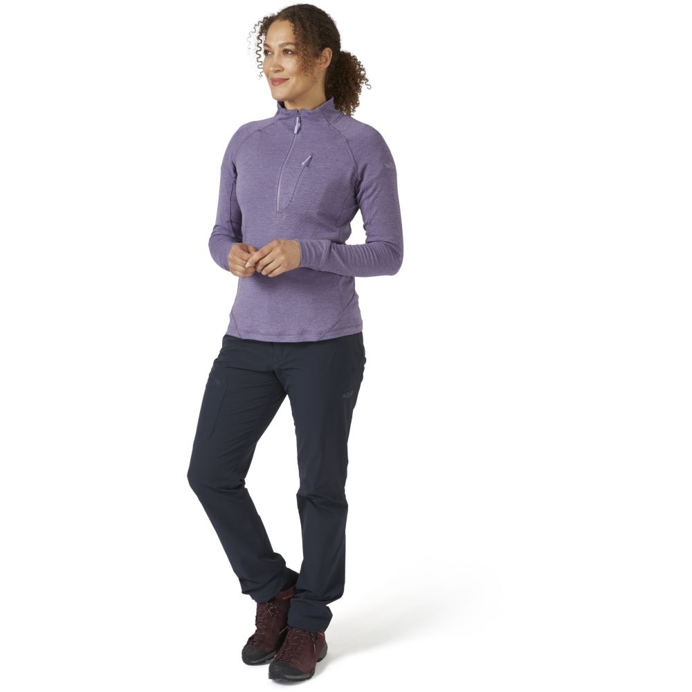 Rab Nexus Pull On Women's Purple Sage QFF-75-PSG fleeces en truien online bestellen bij Kathmandu Outdoor & Travel