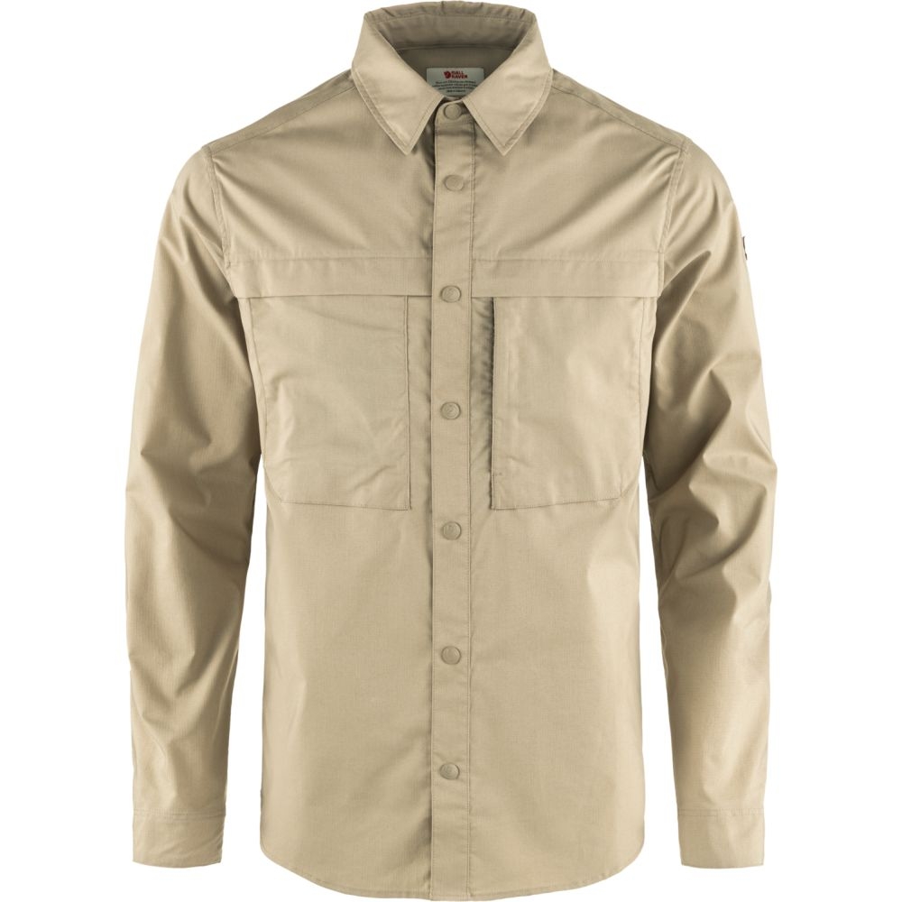 Fjällräven Abisko Trail Shirt Long Sleeve Fossil 12600194-118 shirts en tops online bestellen bij Kathmandu Outdoor & Travel