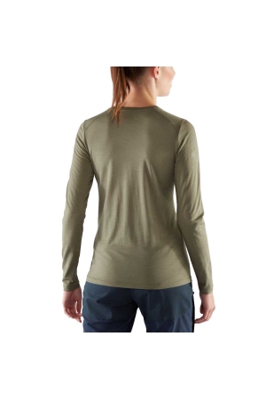 Fjällräven Abisko Wool Long Sleeve Women's Patina Green 84102-614 shirts en tops online bestellen bij Kathmandu Outdoor & Travel