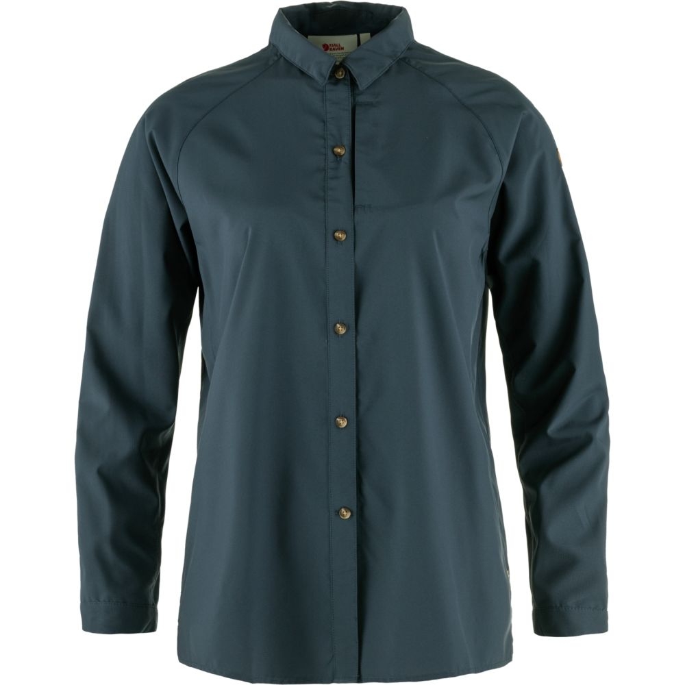 Fjällräven Abisko Hike Shirt Women's Navy 14600167-560 shirts en tops online bestellen bij Kathmandu Outdoor & Travel
