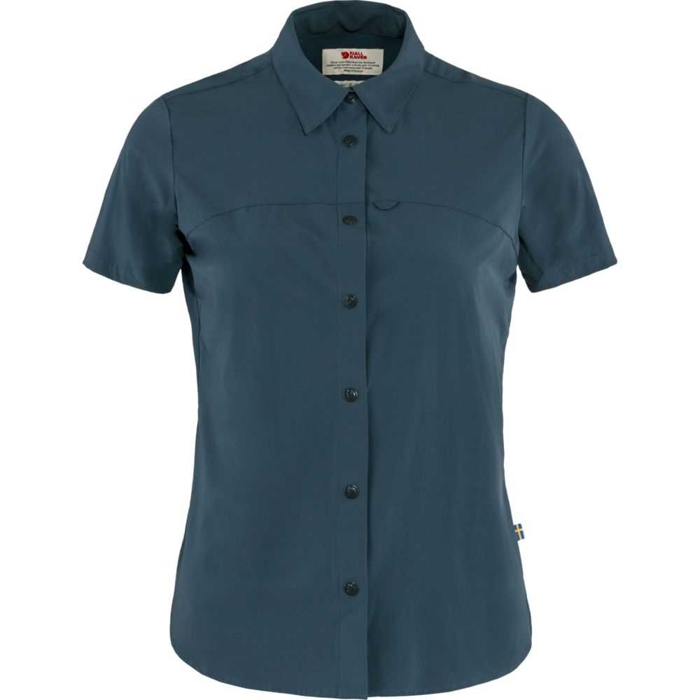Fjällräven High Coast Lite Shirt Short Sleeve Women's Navy 87037-560 shirts en tops online bestellen bij Kathmandu Outdoor & Travel