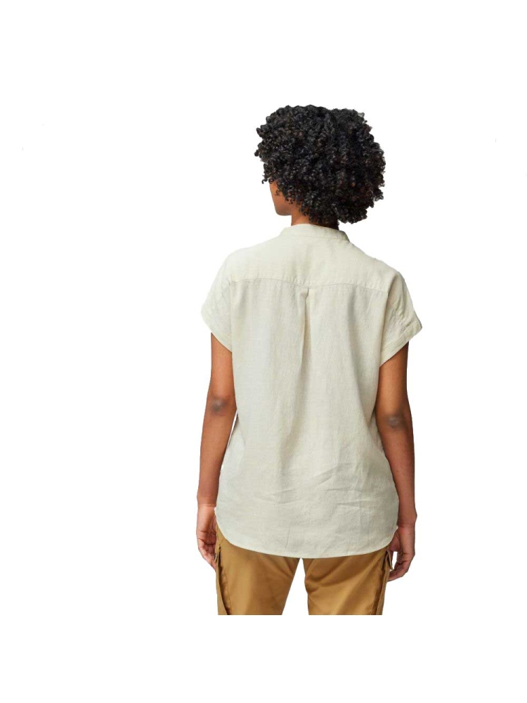 Fjällräven Övik Hemp Shirt Short Sleeve Women's Chalk White 14600160-113 shirts en tops online bestellen bij Kathmandu Outdoor & Travel