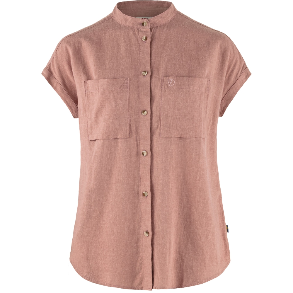 Fjällräven Övik Hemp Shirt Short Sleeve Women's Dusty Rose 14600160-300 shirts en tops online bestellen bij Kathmandu Outdoor & Travel