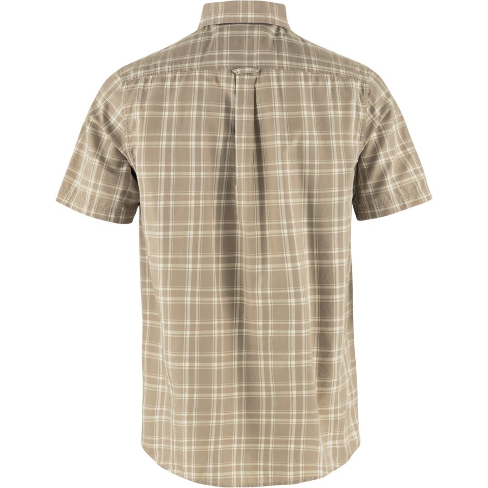 Fjällräven Övik Lite Shirt Short Sleeve Fossil-Chalk Rose 87038-118-302 shirts en tops online bestellen bij Kathmandu Outdoor & Travel