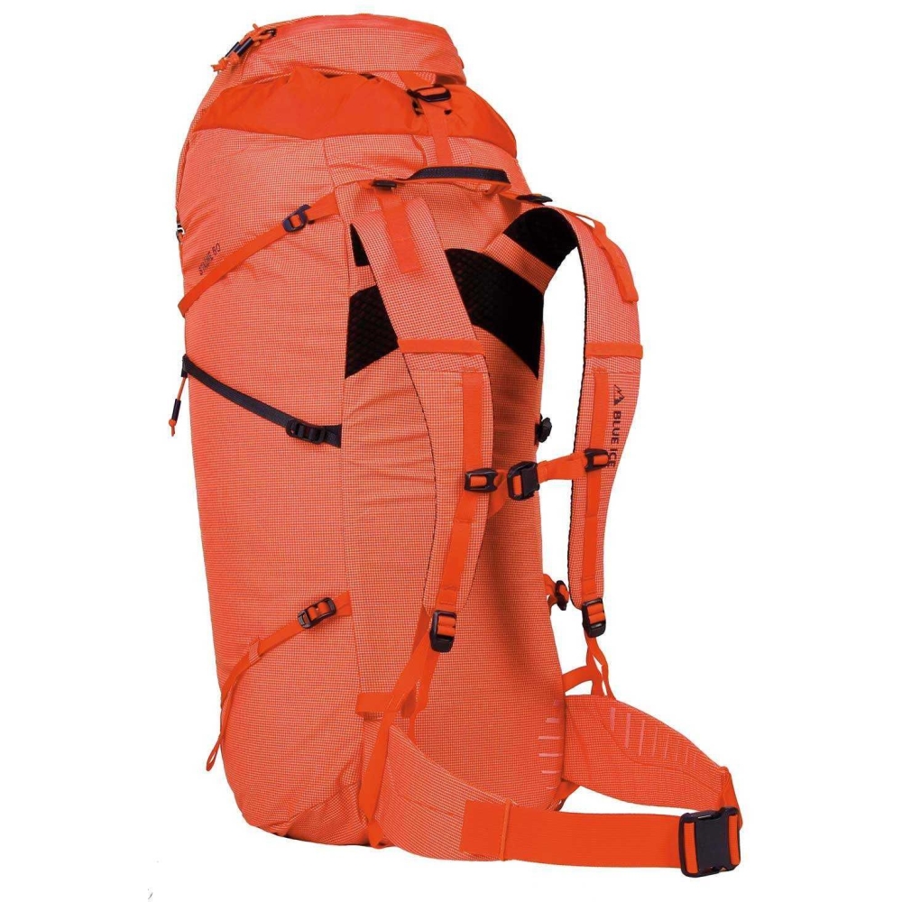 Blue Ice Stache 60L Orange 100405-ORG-SNA trekkingrugzakken online bestellen bij Kathmandu Outdoor & Travel