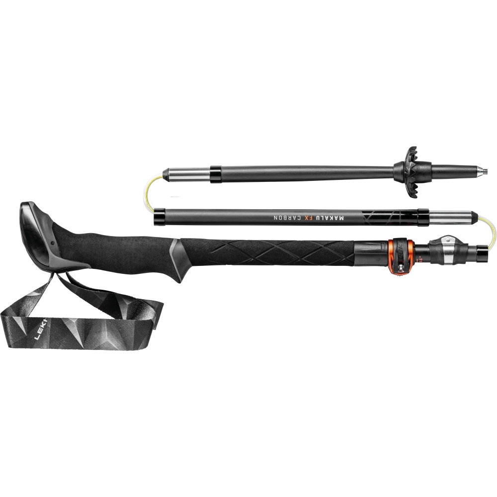 Leki Makalu FX Carbon Black/Orange/Natural-Carbon LT65220621 wandelstokken en gamaschen online bestellen bij Kathmandu Outdoor & Travel