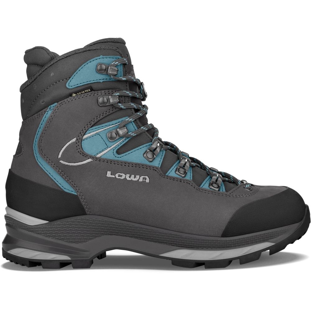 Lowa Mauria Evo GTX Ws Wide Anthracite-Turquoise LW220722-9768 wandelschoenen dames online bestellen bij Kathmandu Outdoor & Travel