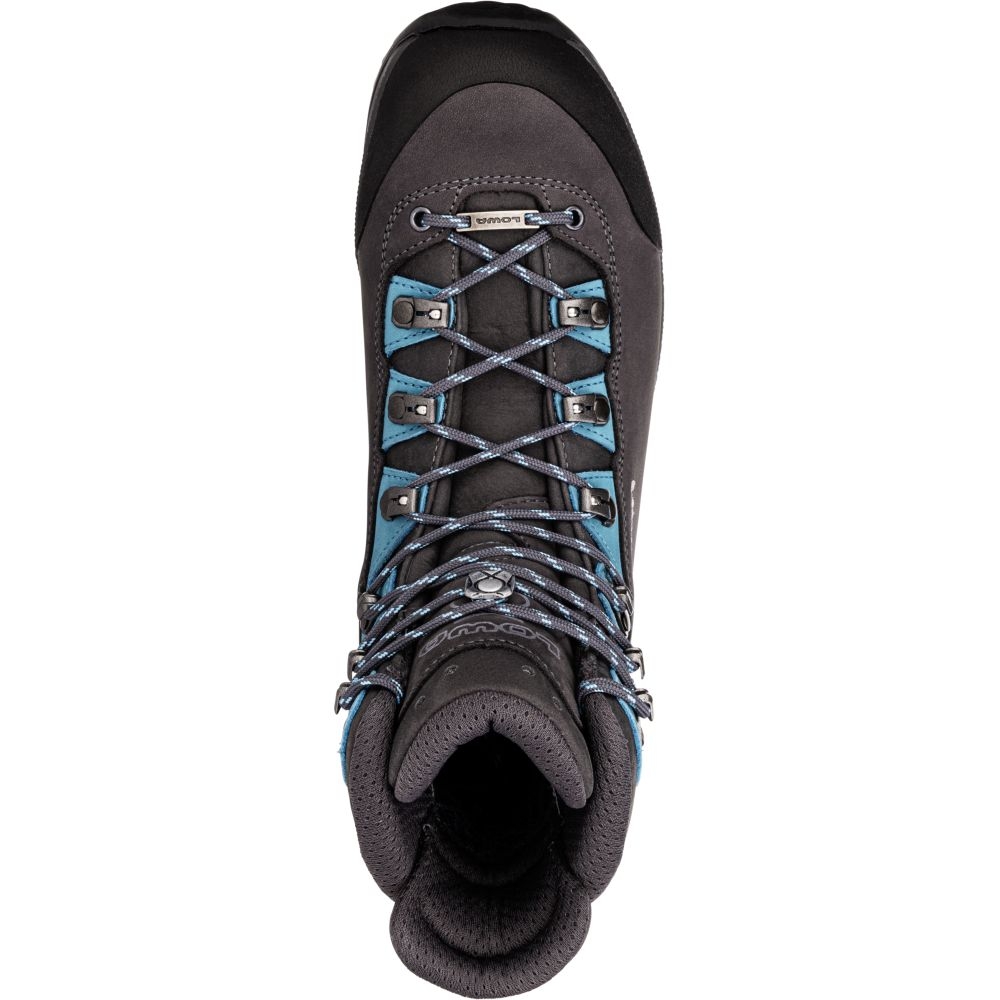 Lowa Mauria Evo GTX Ws Wide Anthracite-Turquoise LW220722-9768 wandelschoenen dames online bestellen bij Kathmandu Outdoor & Travel