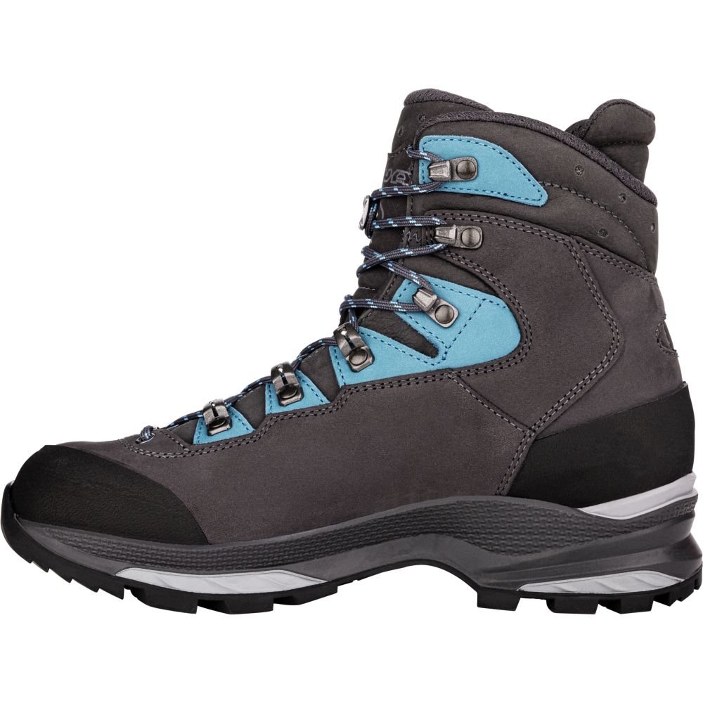 Lowa Mauria Evo GTX Ws Wide Anthracite-Turquoise LW220722-9768 wandelschoenen dames online bestellen bij Kathmandu Outdoor & Travel
