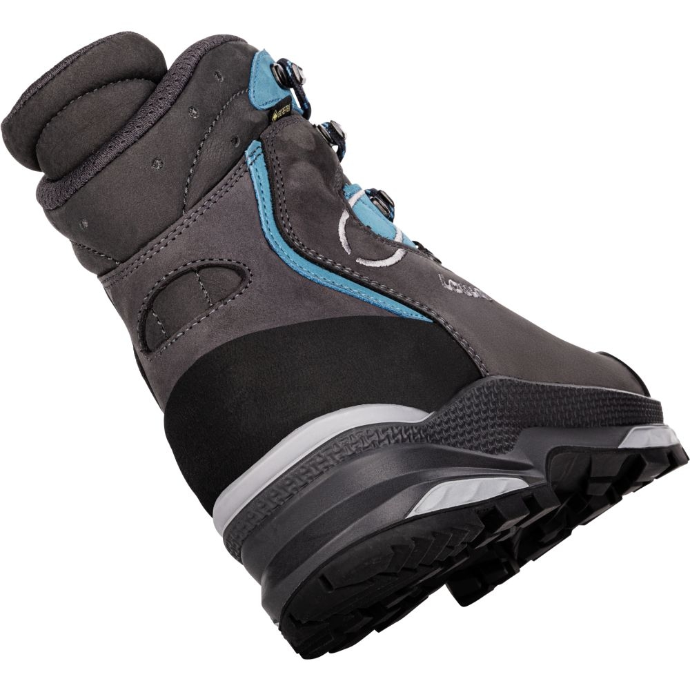 Lowa Mauria Evo GTX Ws Wide Anthracite-Turquoise LW220722-9768 wandelschoenen dames online bestellen bij Kathmandu Outdoor & Travel