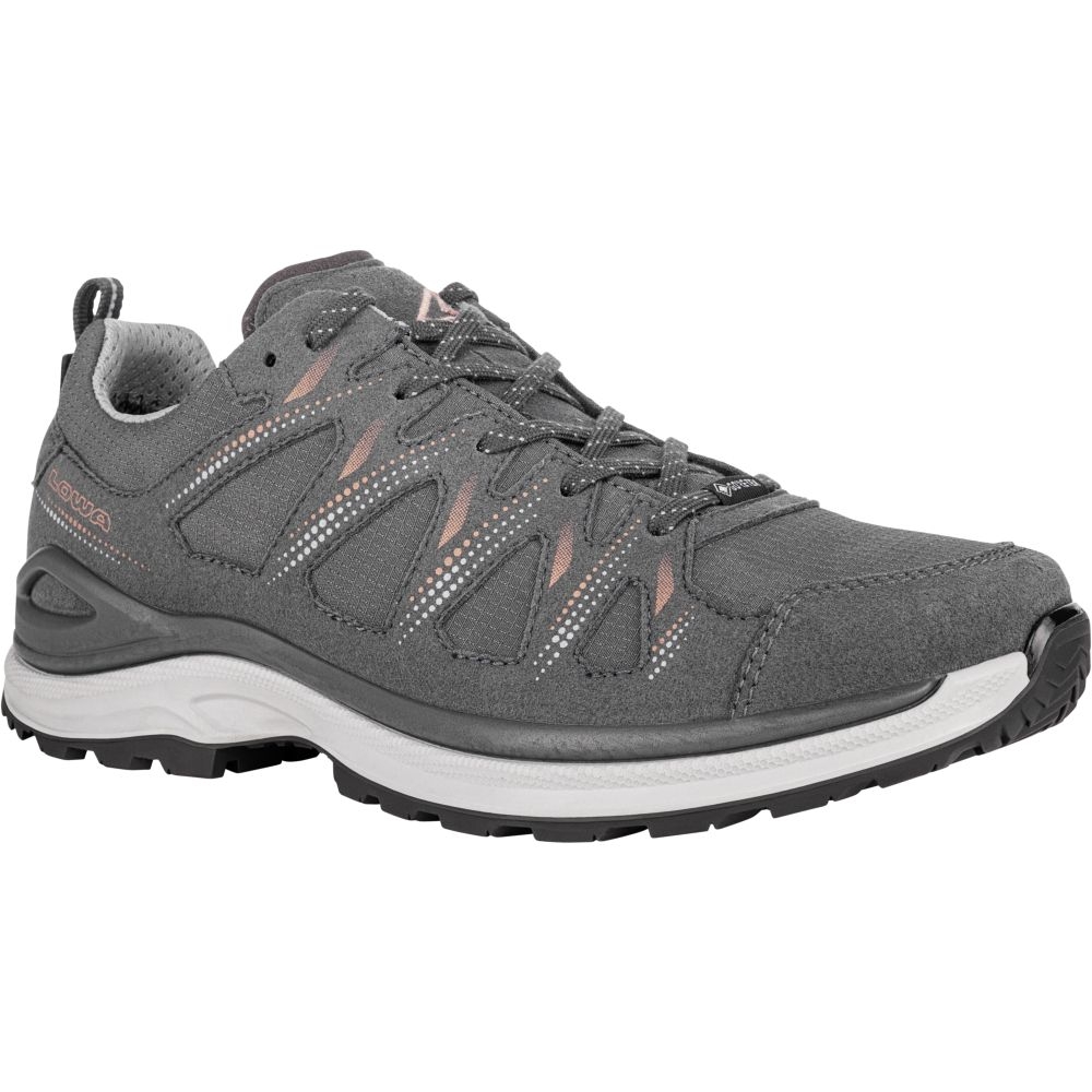 Lowa Innox Evo II GTX Women's Asphalt/Salmon LM321417-9322 wandelschoenen dames online bestellen bij Kathmandu Outdoor & Travel