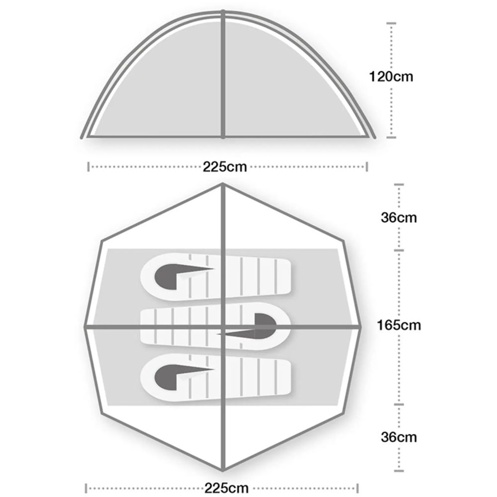 Wild Country Helm Compact 3 Groen 44HC3TF tenten online bestellen bij Kathmandu Outdoor & Travel