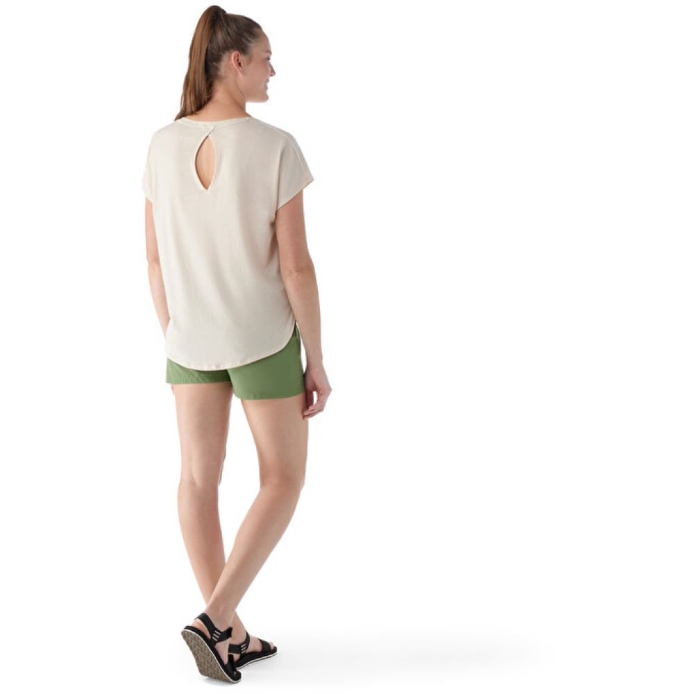 Smartwool Short Sleeve Swing Top Women's Almond SW002385L311 shirts en tops online bestellen bij Kathmandu Outdoor & Travel