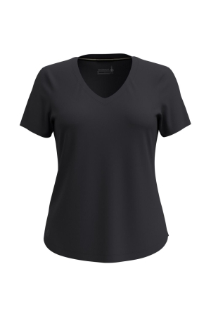 Smartwool Active Ultralite V-Neck Short Women's Black SW0165390011 shirts en tops online bestellen bij Kathmandu Outdoor & Travel