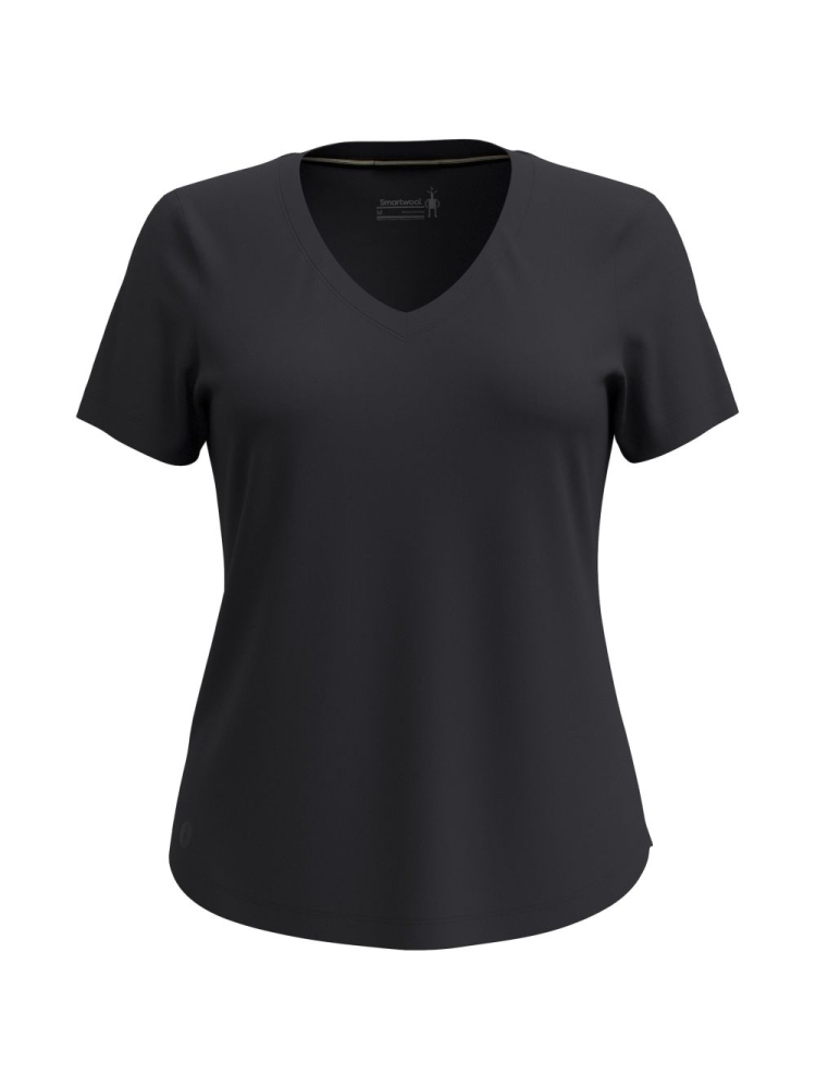 Smartwool Active Ultralite V-Neck Short Women's Black SW0165390011 shirts en tops online bestellen bij Kathmandu Outdoor & Travel
