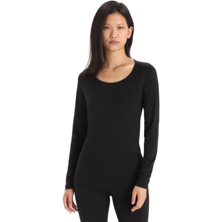 Icebreaker  200 oasis Long Sleeve Scoop Women's Black