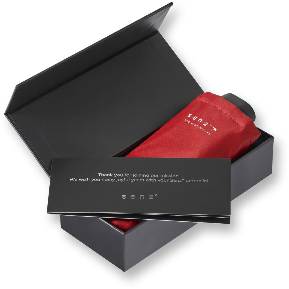 Senz Micro foldable storm umbrella Passion Red SZ 1010-0420 reisaccessoires online bestellen bij Kathmandu Outdoor & Travel