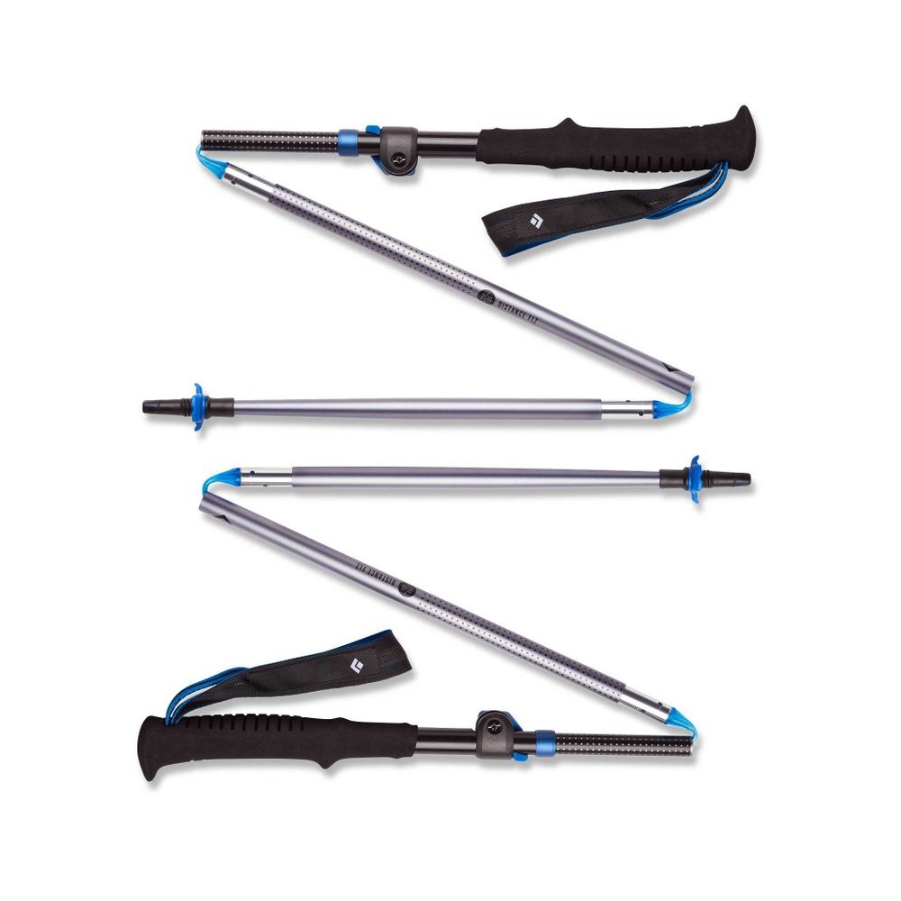 Black Diamond Distance FLZ Poles Pewter  BD112533-Pewter wandelstokken en gamaschen online bestellen bij Kathmandu Outdoor & Travel
