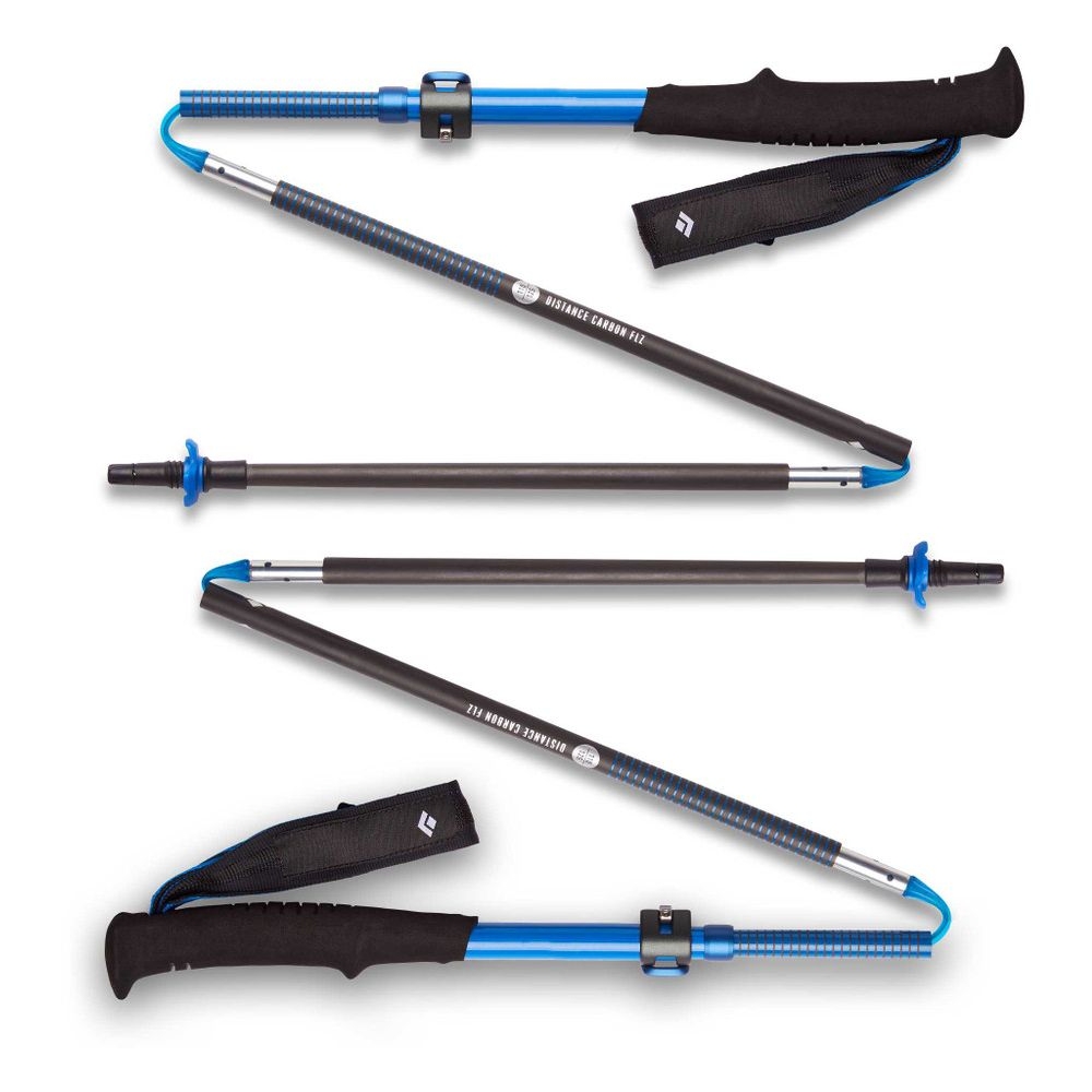 Black Diamond Distance Carbon FLZ Poles Ultra Blue  BD112537-Ultra Blue wandelstokken en gamaschen online bestellen bij Kathmandu Outdoor & Travel