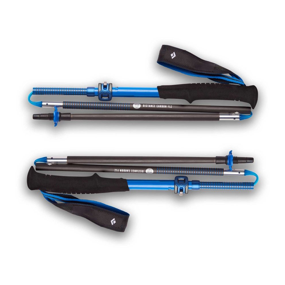 Black Diamond Distance Carbon FLZ Poles Ultra Blue  BD112537-Ultra Blue wandelstokken en gamaschen online bestellen bij Kathmandu Outdoor & Travel