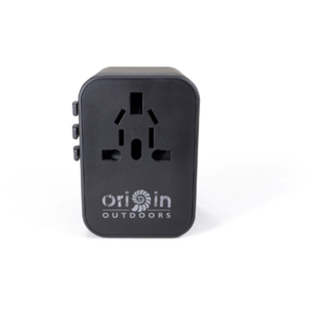 Origin Outdoor Universal Travel Adapter Black 100360 reisaccessoires online bestellen bij Kathmandu Outdoor & Travel
