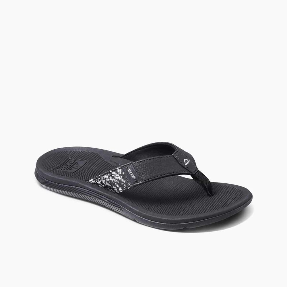 Reef Santa Ana Women's Black/White CJ3624 slippers online bestellen bij Kathmandu Outdoor & Travel