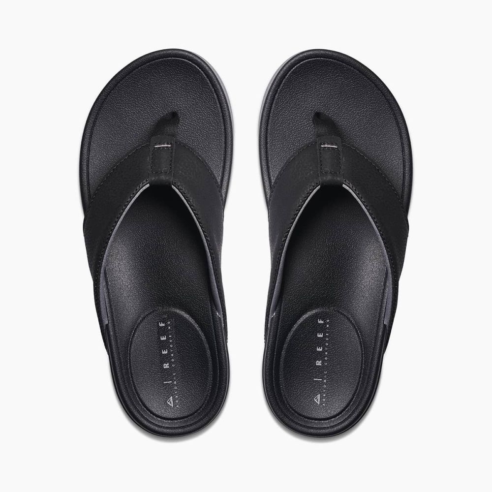 Reef Cushion Bonzer Black/Gum CJ4042 slippers online bestellen bij Kathmandu Outdoor & Travel