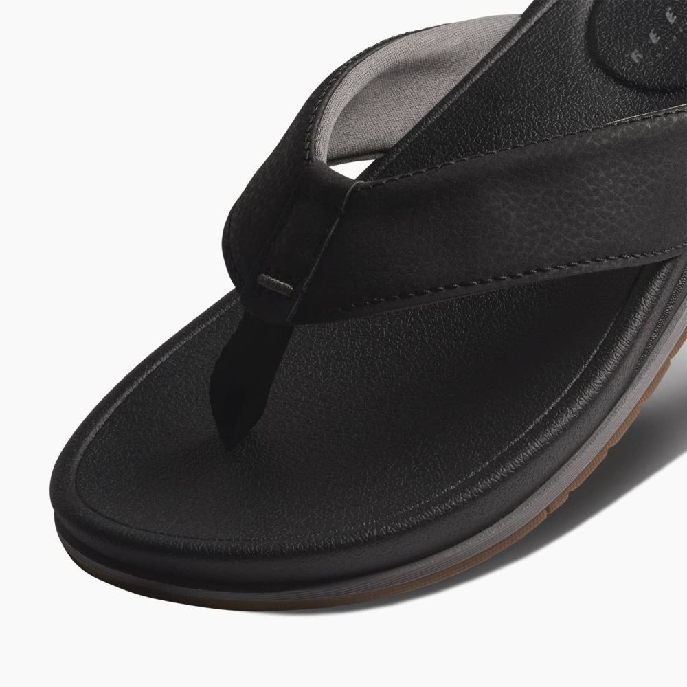 Reef Cushion Bonzer Black/Gum CJ4042 slippers online bestellen bij Kathmandu Outdoor & Travel