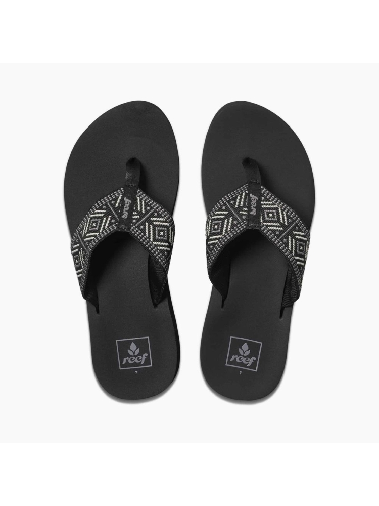 Reef Spring Woven Women's Black/White RF0A3VDWBLW slippers online bestellen bij Kathmandu Outdoor & Travel