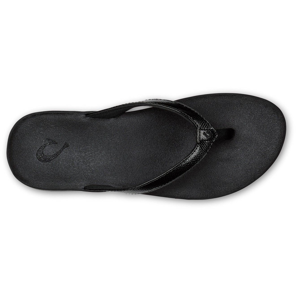 Olukai Puawe Women's Black / Black 20198-4040 slippers online bestellen bij Kathmandu Outdoor & Travel