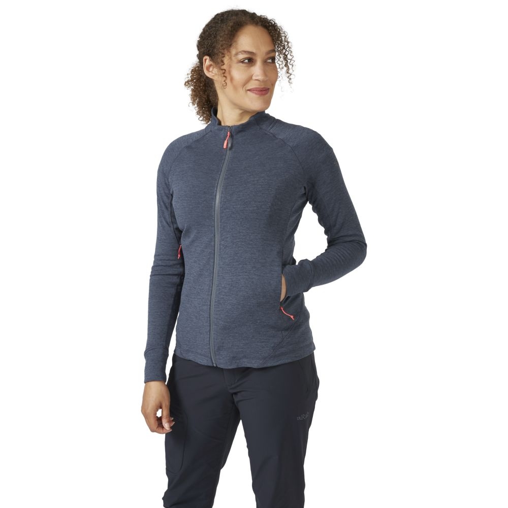 Rab Nexus Jacket Women's Steel QFF-73-STE fleeces en truien online bestellen bij Kathmandu Outdoor & Travel