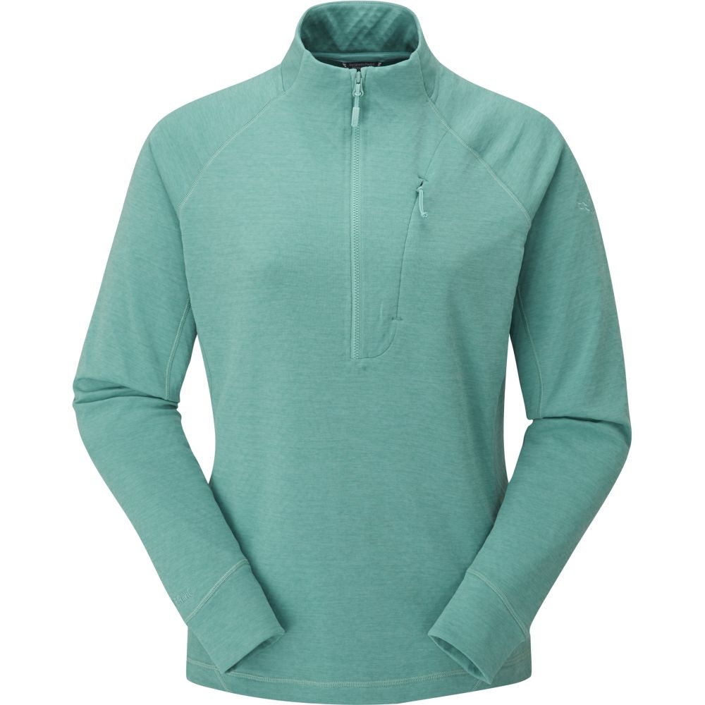 Rab Nexus Pull On Women's Glacier Blue QFF-75-GLB fleeces en truien online bestellen bij Kathmandu Outdoor & Travel